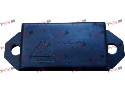 Подушка отбойная передней рессоры 63х35х160 (2 отверстия) H HOWO (ХОВО) WG9323520010 фото 1 Череповец